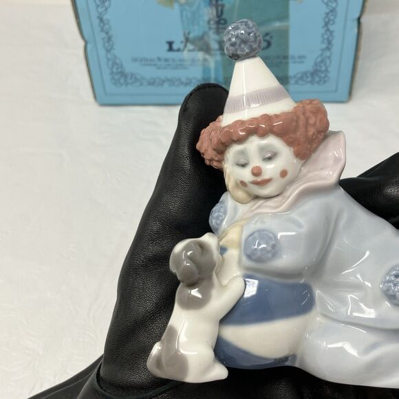 LLADRO Pierrot Clown Puppy and Ball #5278 Retired Made Spain 1985 Nino pierrot - Picture 8 of 16